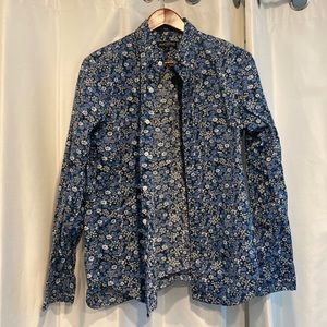 J Crew Factory Slim Medium Floral button down